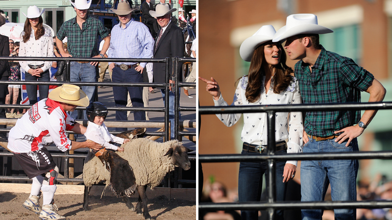 Illustration for article titled Prince William & Kate Middleton Wear Canadian Cowboy Hats